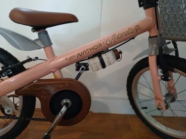 Bicicleta Infantil Aro 16 Antonella Rosa Nathor (Com Rodinhas) - Seminovo - Foto 2