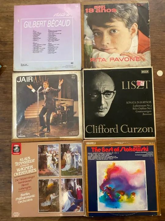 Coleção de LPs de vinil clássicos