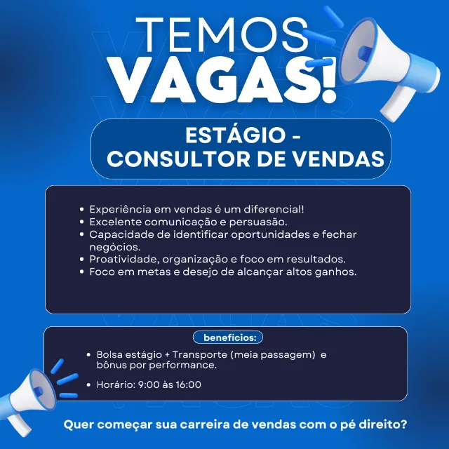 Estágio - consultor de vendas