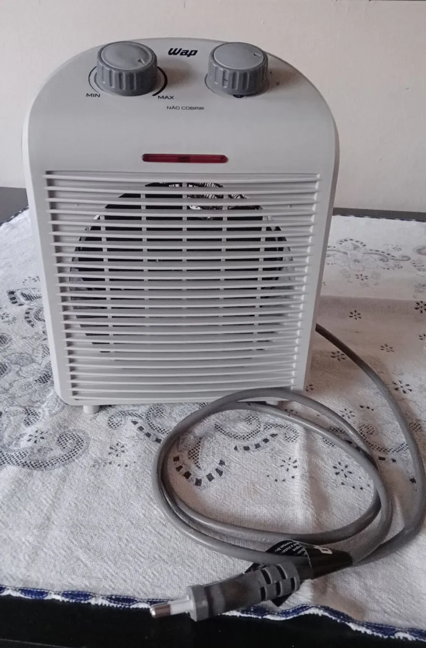 Aquecedor WAP Elétrico Air Heat Branco 3 em 1