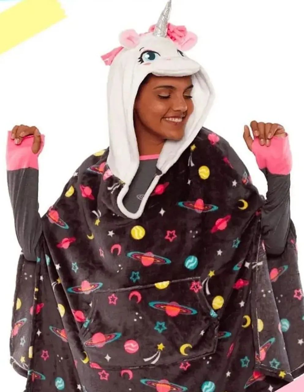 Poncho raro adulto Unicórnio Puket
