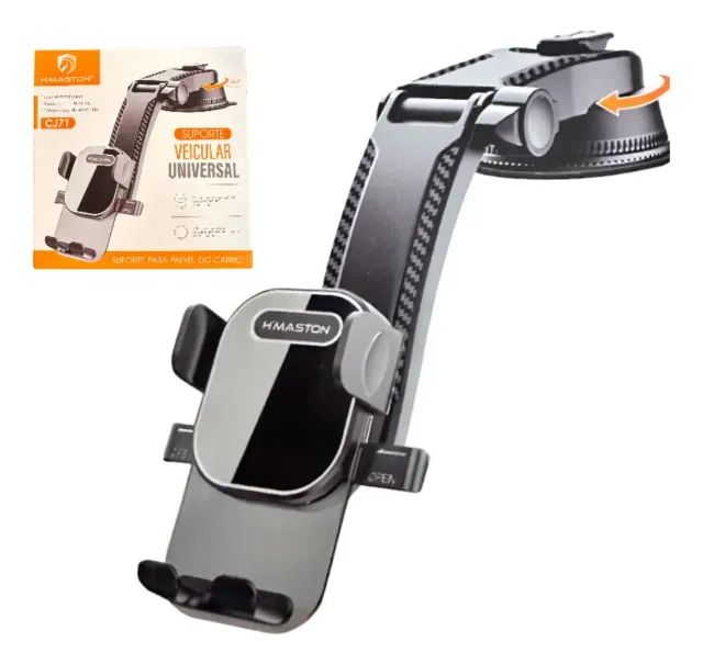 Suporte Veícular Celular Carro Universal Painel 360 Preto