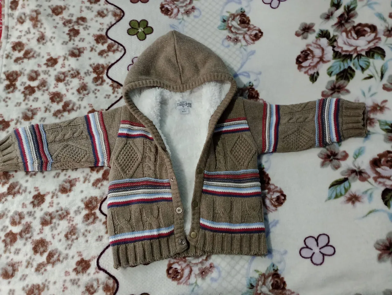 Casaco de Bebê com Capuz e Forro