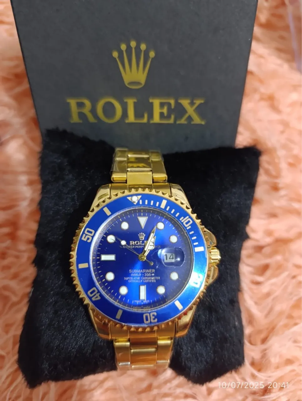 Relógio Rolex Submariner Azul e Dourado - Luxo e Estilo!