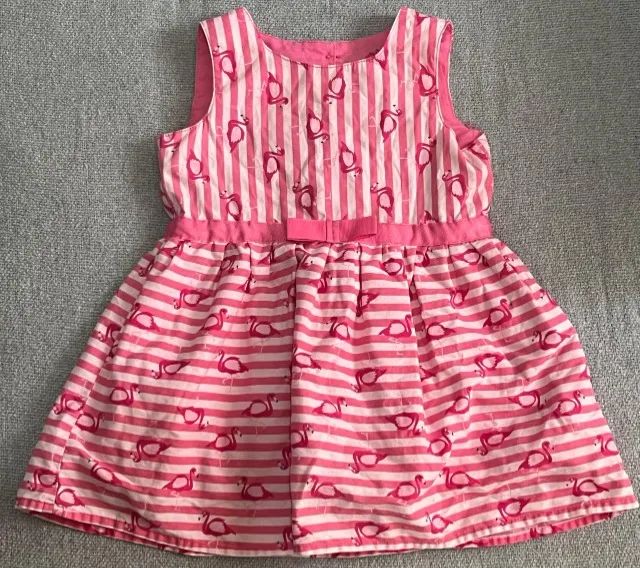 Vestido Pink Tip Top 12M Flamingo 100% Original - Foto 6