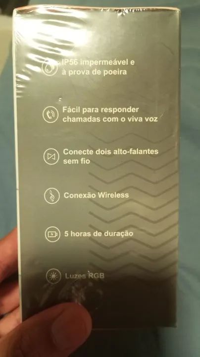 Caixa de Som Portátil com Bluetooth e Luzes LED - Foto 2