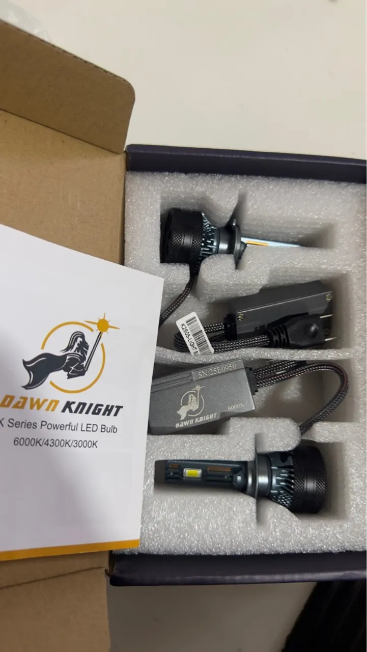 LÂMPADAS LED K5C DAWN KNIGHT 30000 LUMENS. 1 Lampada projetor H4 (moto)