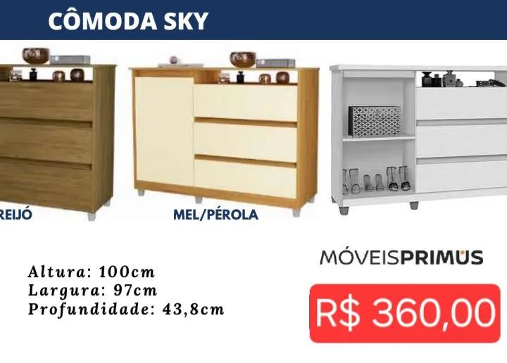 Cômoda Sky (leia a descrição)