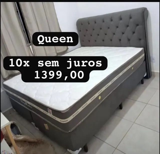 Queen colchao e base