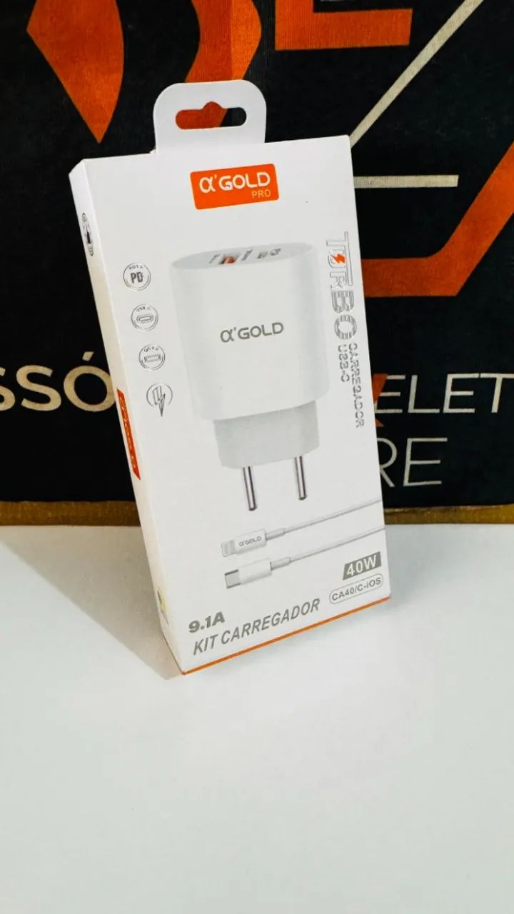 Carregador Turbo 40W com Cabo incluso