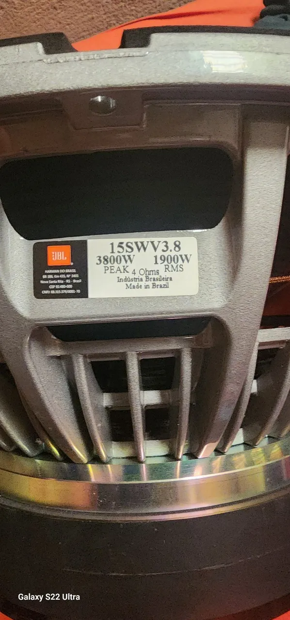 Alto Falante JBL 15SWV3.8 1900W RMS