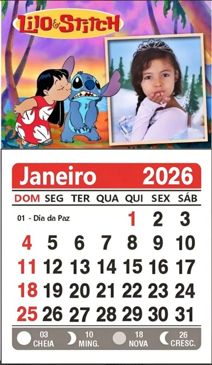 40 Mini Calendário 2026 medida 5x9cm ja vai com tema que o Cliente Gostaria - Foto 5
