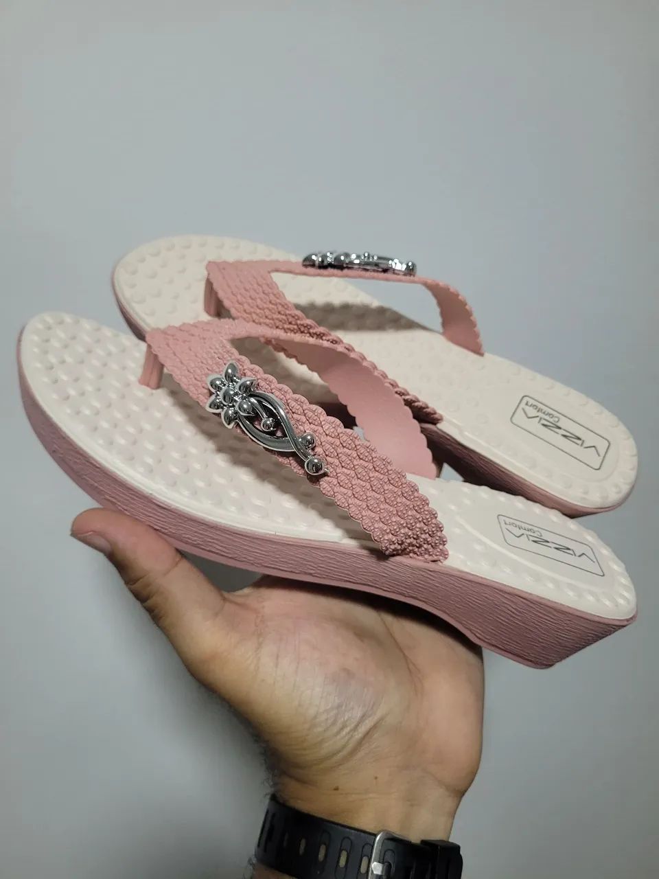 Tamanco Rosa palmilha ultraconfort  - Foto 2