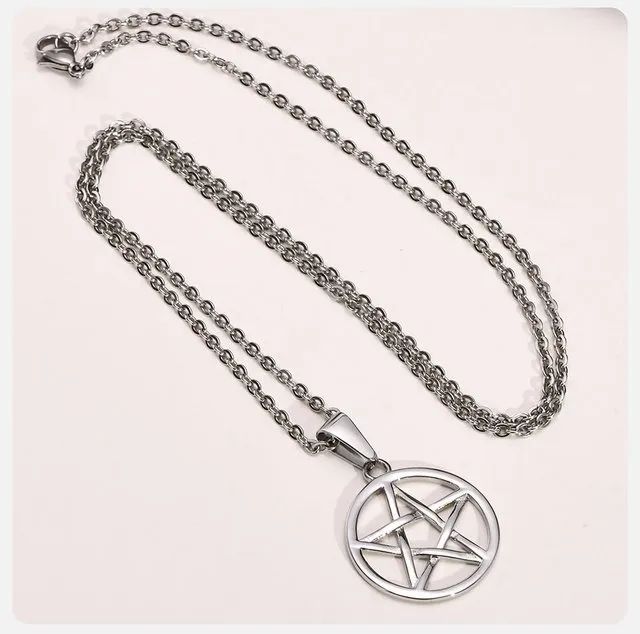 Colar Pentagrama em Aço Inoxidável - Foto 4