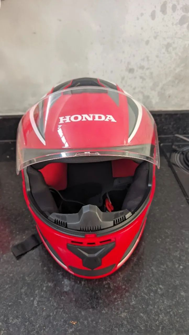 Capacete Honda Vermelho NOVO - Foto 3
