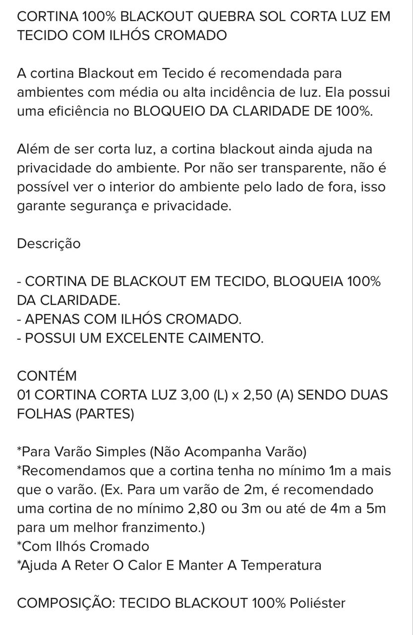 Cortina Blackout 100% em tecido  - Foto 4