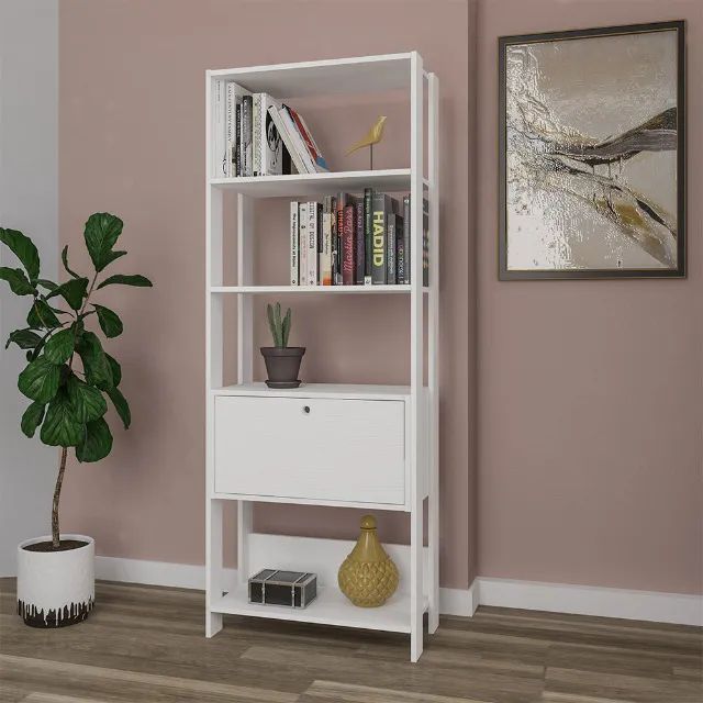NOVA | Estante Prateleiras Livros Branca Closet - Fazemos Entrega