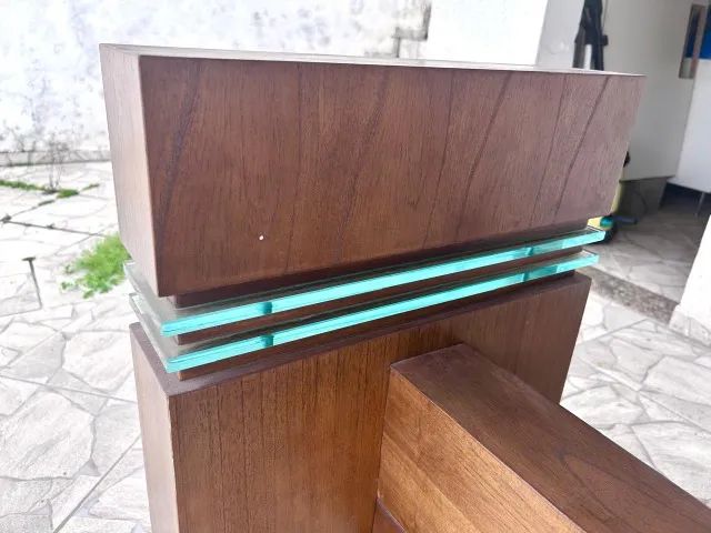 Base para mesa de Jantar em MDF com detalhes em vidro - Foto 2