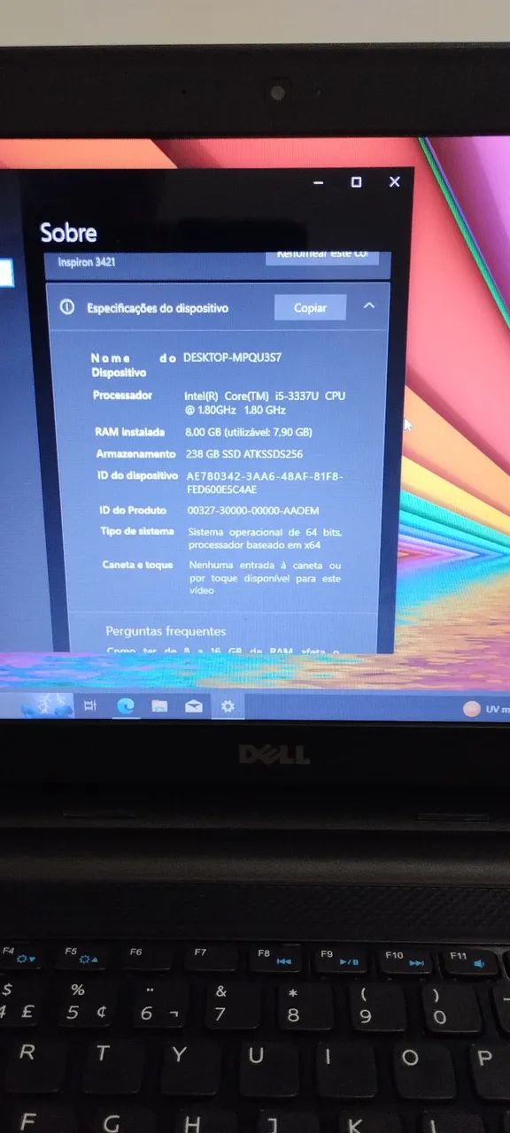 Notebook Dell Inspiron - Intel i5 - SSD 240 GB - 8GB de RAM - Foto 5