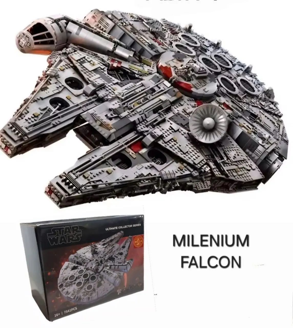 BLOCOS DE MONTAR MILLENIUM FALCON STAR WARS 7541 PEÇAS + 8 FIGURES  MOD. 75192  - Foto 3