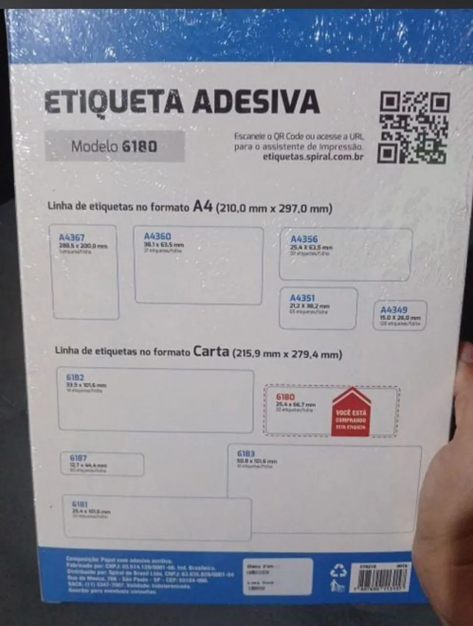 Etiquetas Adesivas 200 unidades (2 caixas) - 25,4mm x 66,7mm - Foto 2