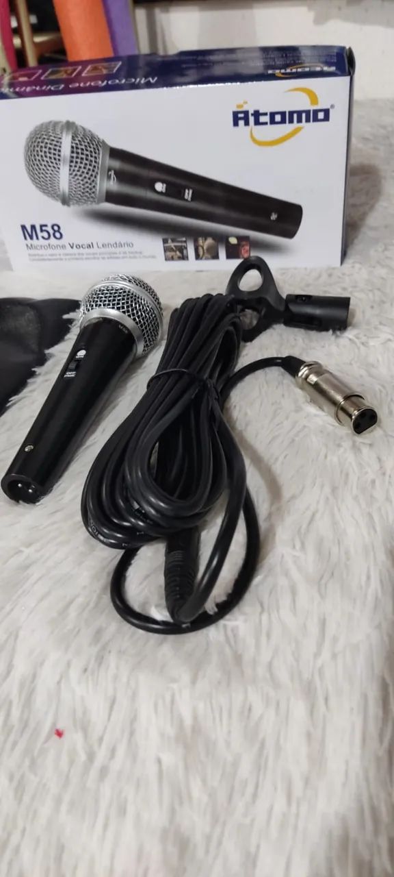 Microfone M58 Profissional Com Fio Lacrado - Foto 2