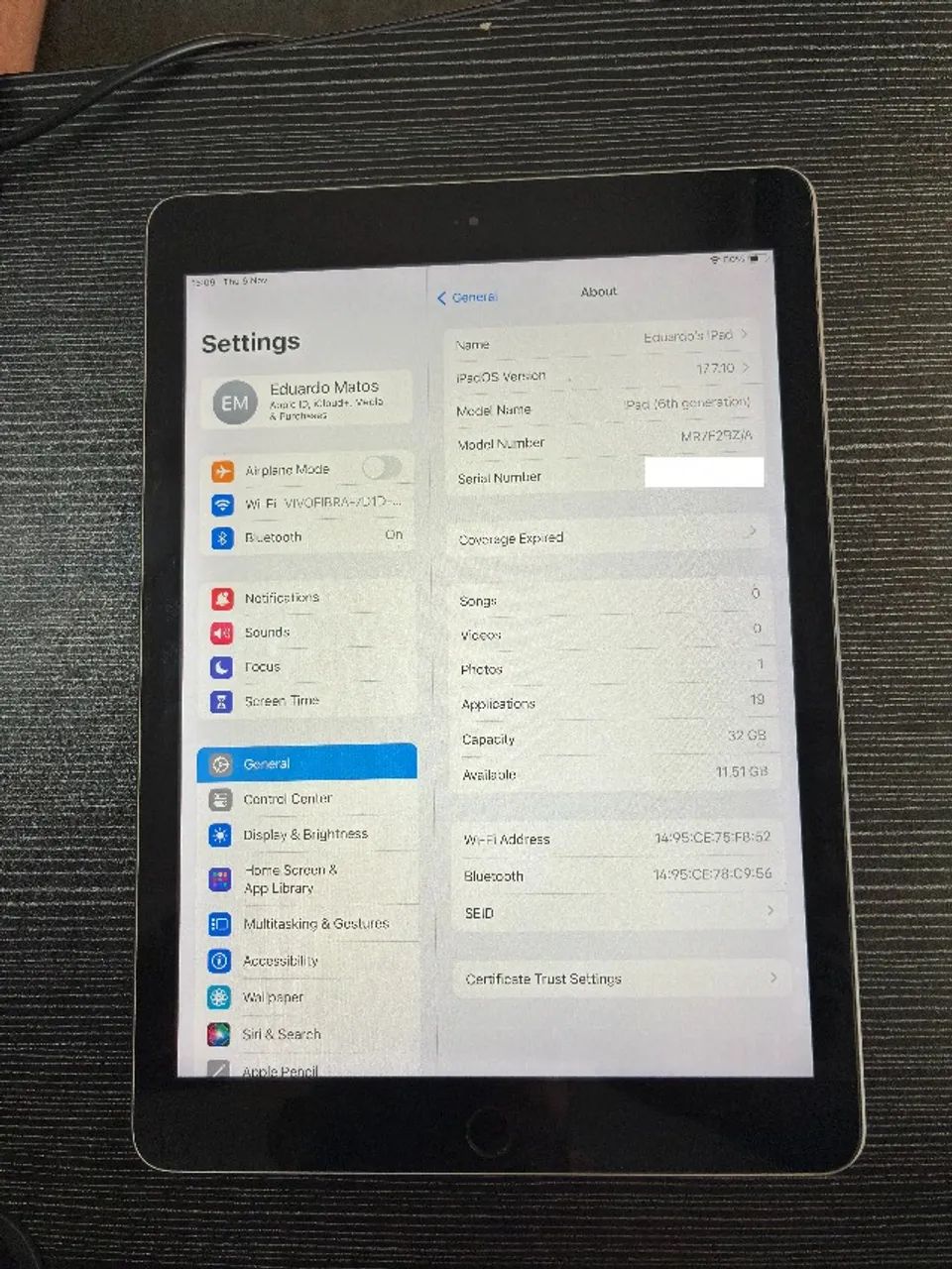 iPad 6ª Geração 32GB Wi-Fi - Cinza Espacial - Excelente estado + Caixa original - Foto 4