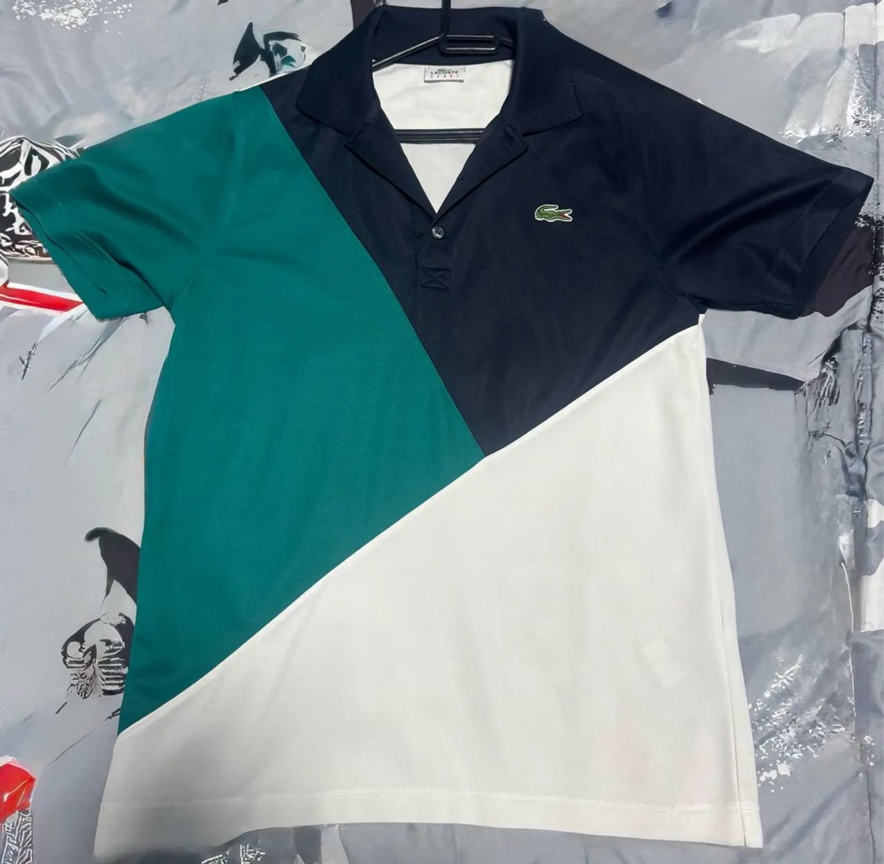 Camisa Polo Lacoste Color Block