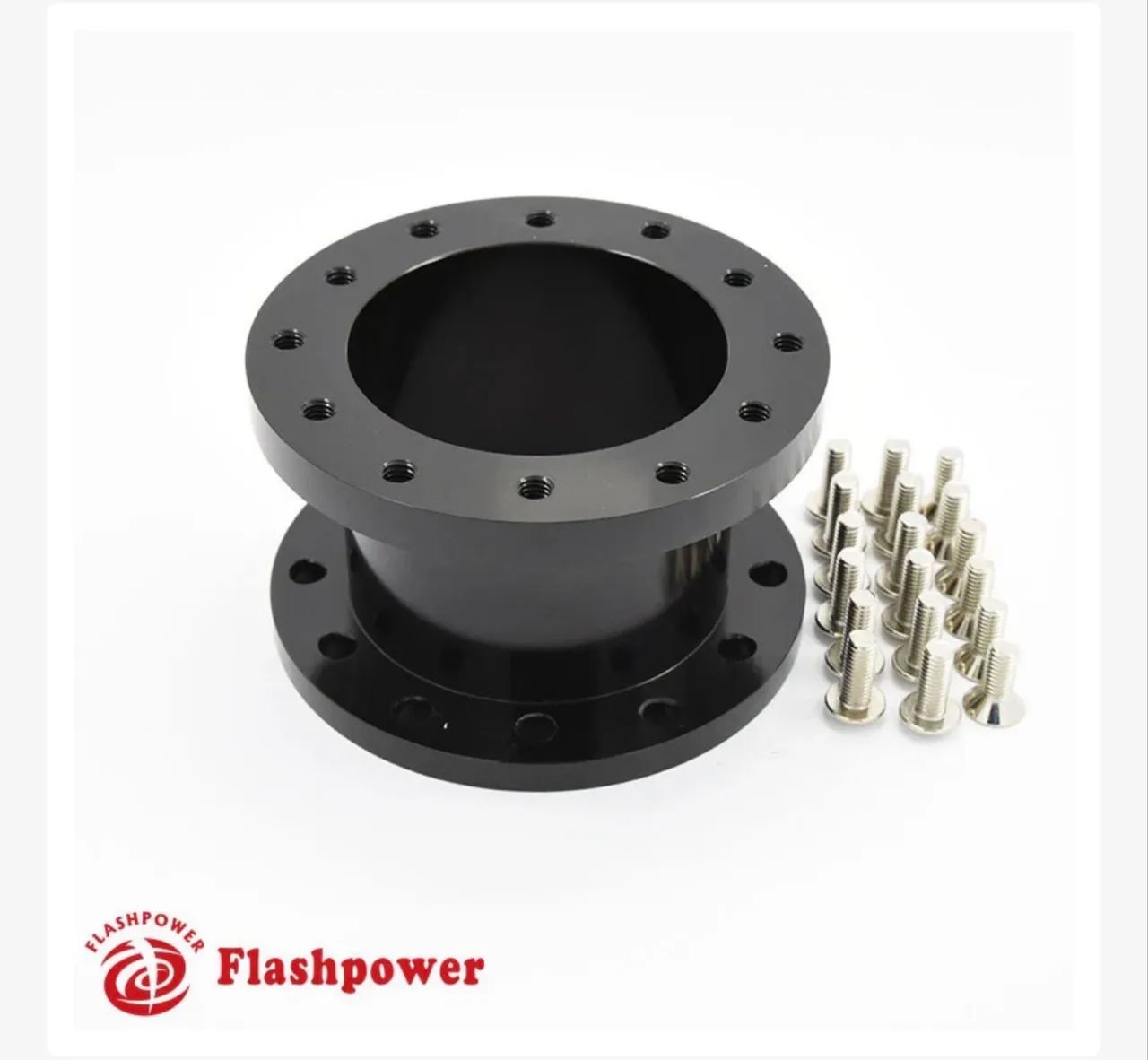 Espaçador Flashpower 2'' Steering Wheel Spacer Black Aluminum for MOMO Isotta Sparco OMP