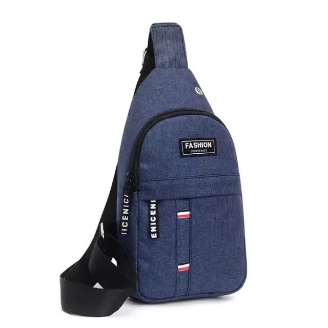 Bolsa Mochila De Peito Tiracolo Pochete Bolsa Impermeável Transversal Masculina/feminina - Foto 4