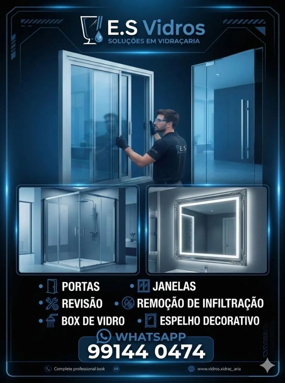 E.S Vidros Instalação de portas e vidros 