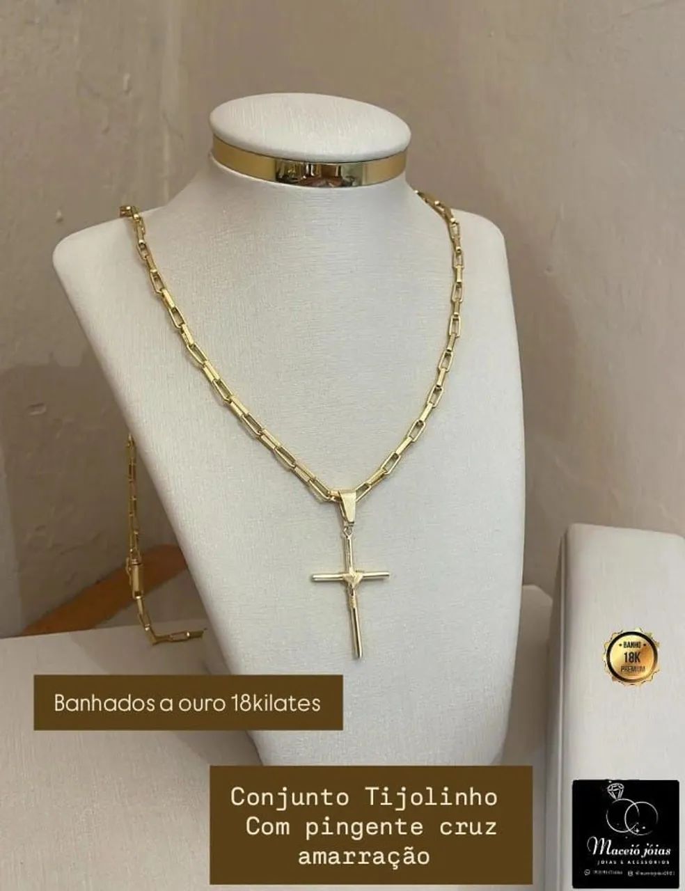 CORRENTES MASCULINAS BANHADAS A OURO 18KILATES  - Foto 2