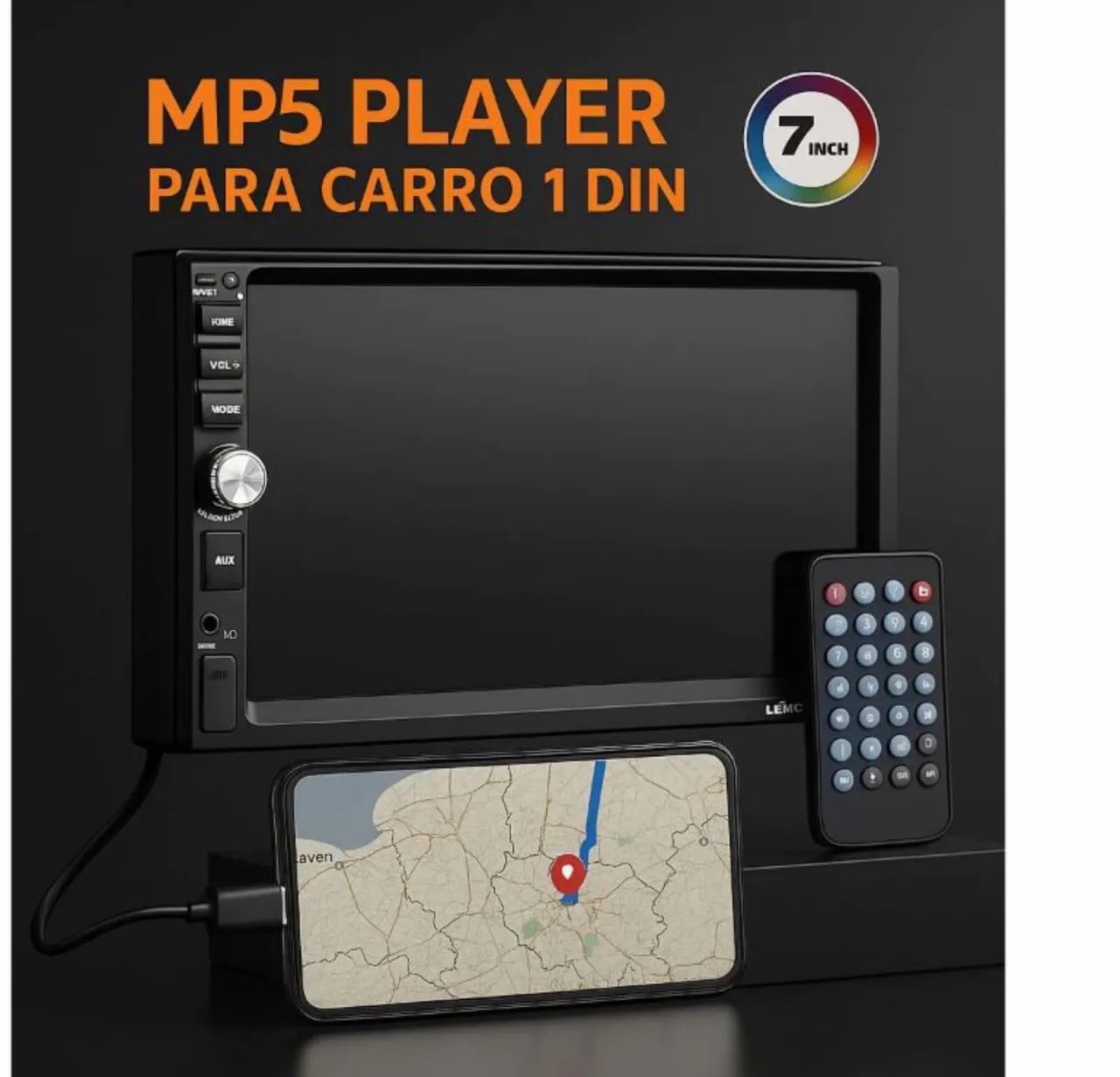 Multimídia 1 din universal novas e com garantia  - Foto 2