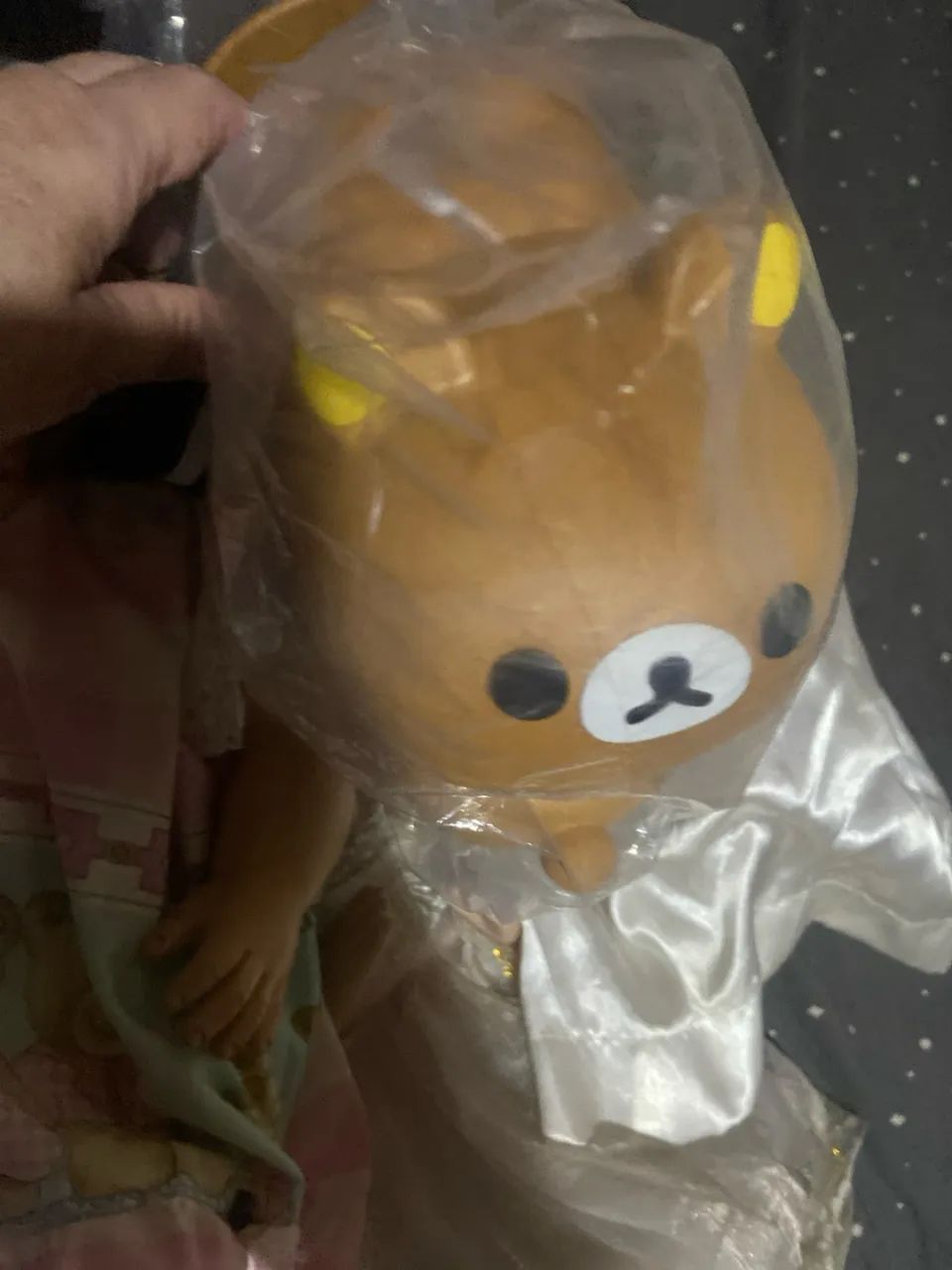 Sandália tipo crocs Rilakkuma urso marrom 36/37 - Foto 3