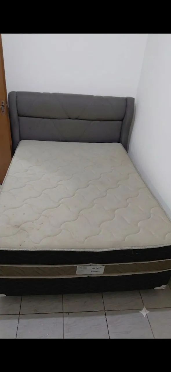 Cama box de casal com cabeceira inclusa 