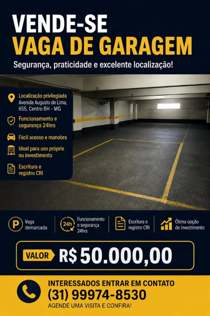 Vendo vaga de Garagem Centro BH