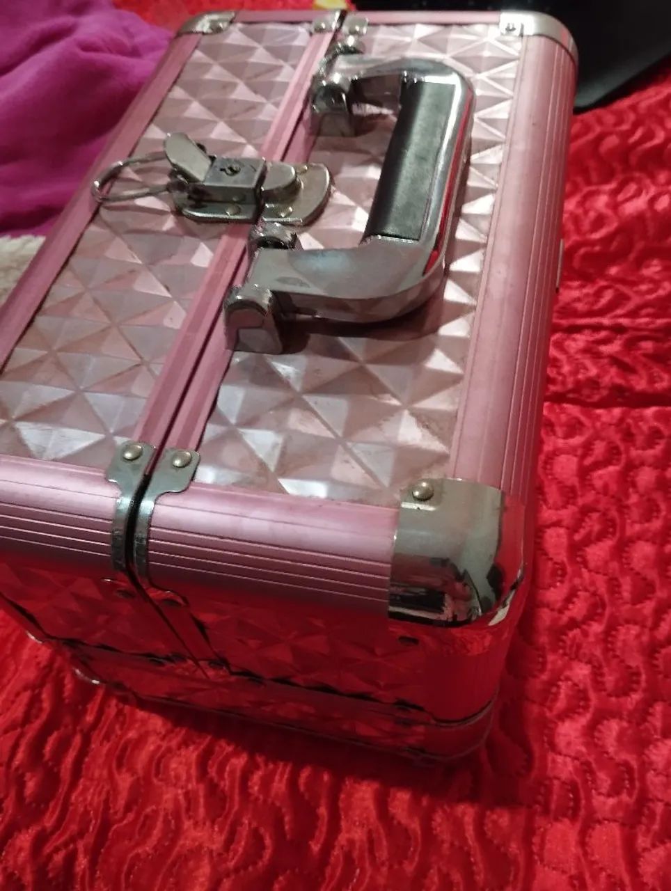 Maleta pra maquiagem ruby rosa pink - Foto 3