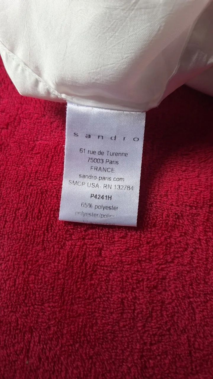 Calça   off-white Sandro Paris tamanho 38 - Foto 4