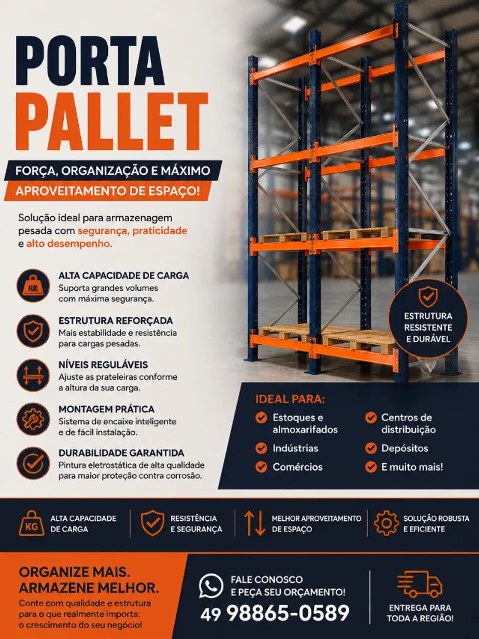 PORTA PALLET - DIRETO DE FÁBRICA! ?
