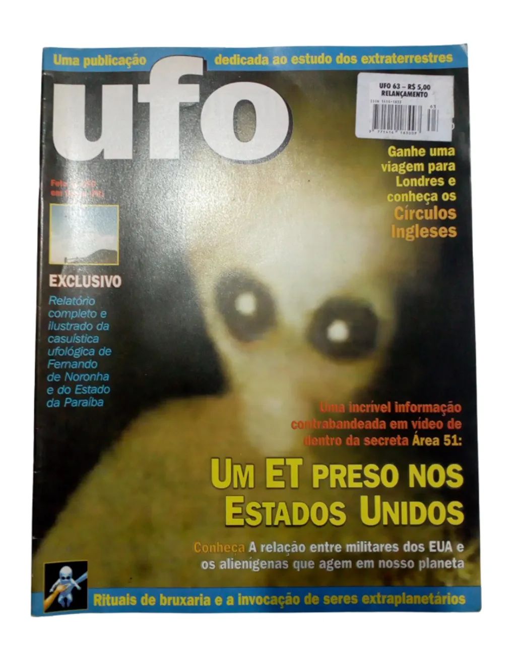 Lote 7 Revistas UFO Antigas - Números de 62 à 68 - Livros e