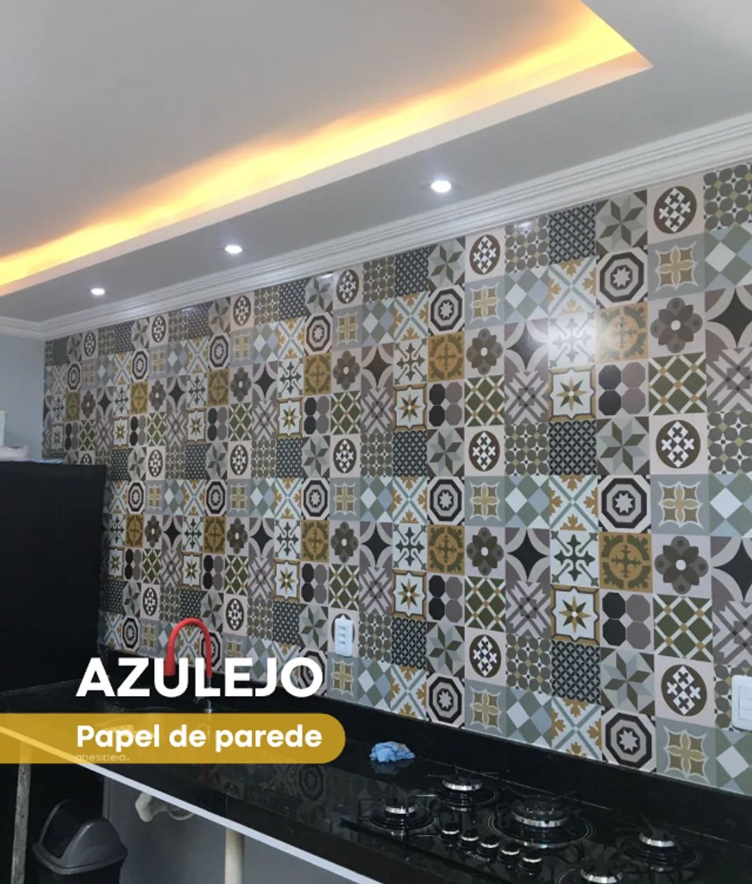 Aplicação papel de parede adesivo  - Foto 2
