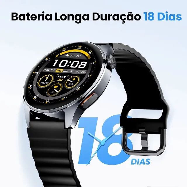 Smartwatch Haylou Watch 4S GPS com tela AMOLED - Foto 4