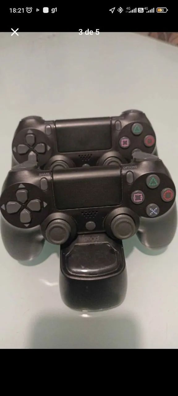 PS4 500 GIGA + 2 CONTROLES COM BASE DE CARREGAMENTO  - Foto 4