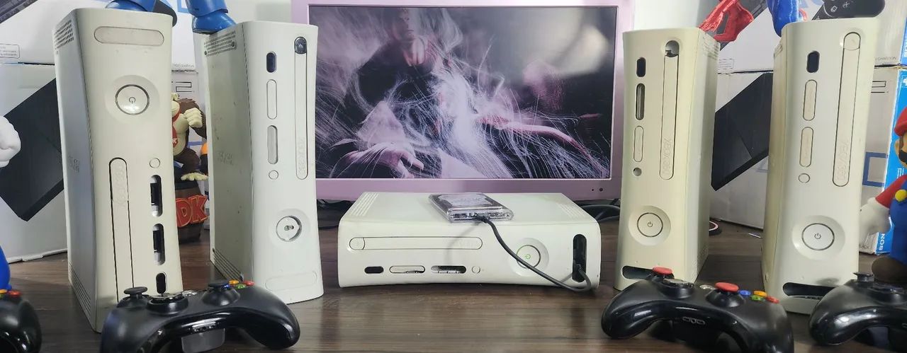 Exbox 360 arcade com hd de jogos e algumas avarias de carcaça porém funcionando perfeito  - Foto 4