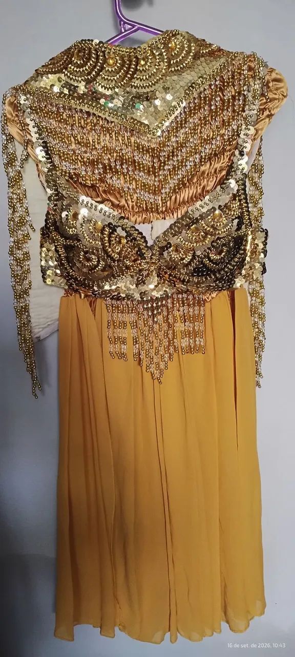 Traje dança do ventre Dourado 