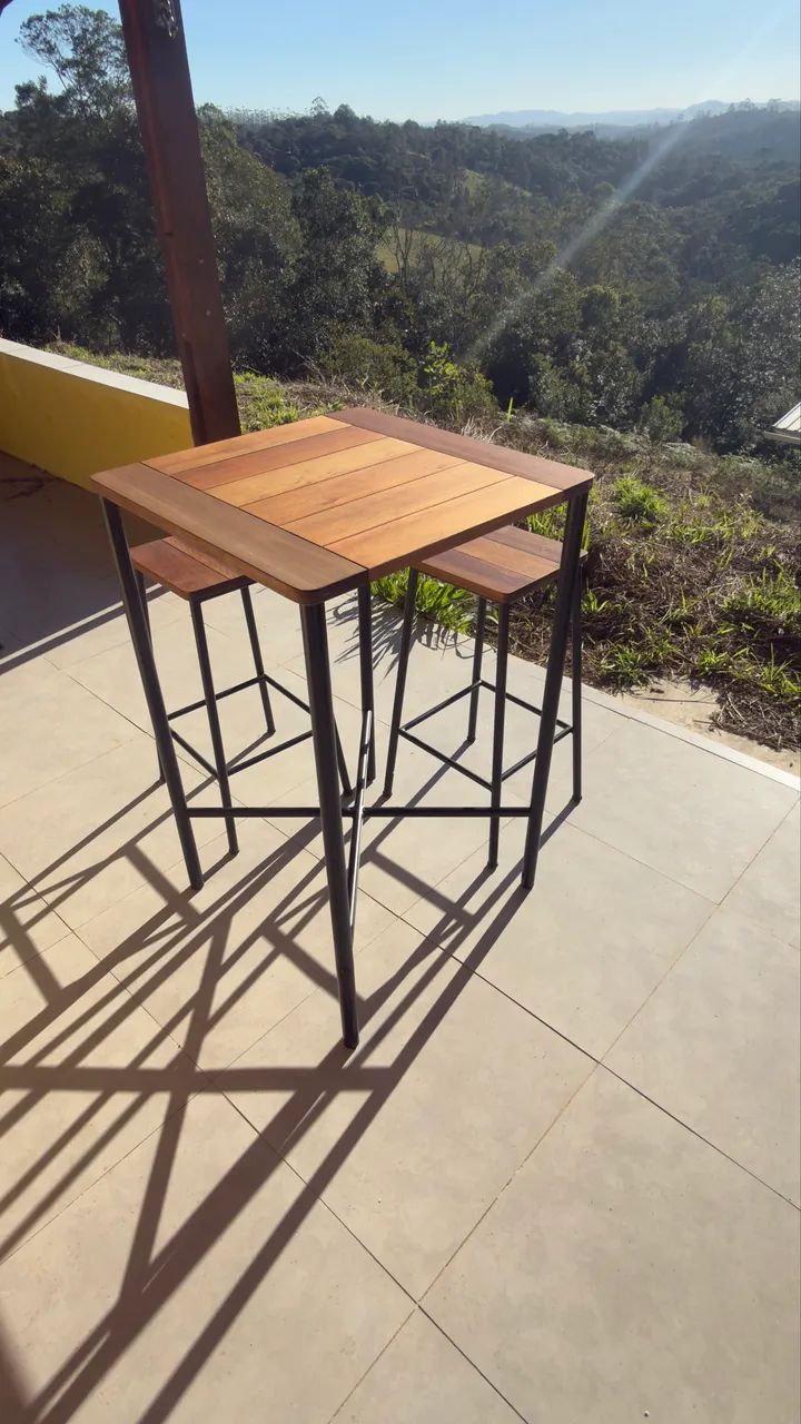 Mesa Alta Fabric + 2 Bancos Tok&Stok - Foto 3