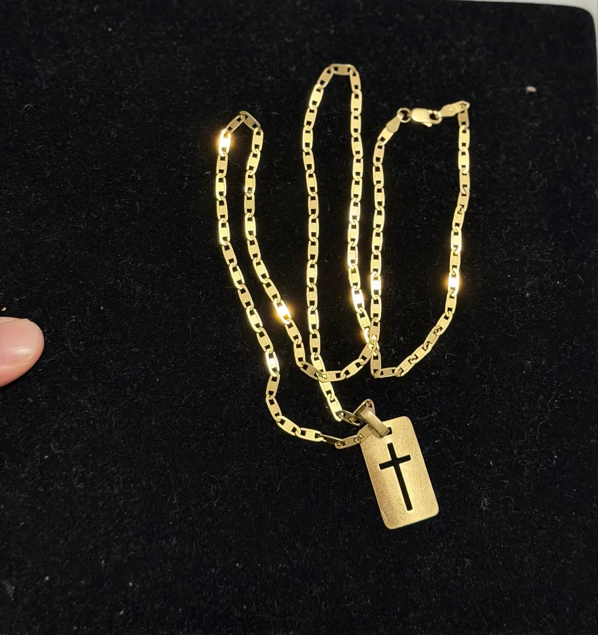 Cordão de ouro maciço 18k