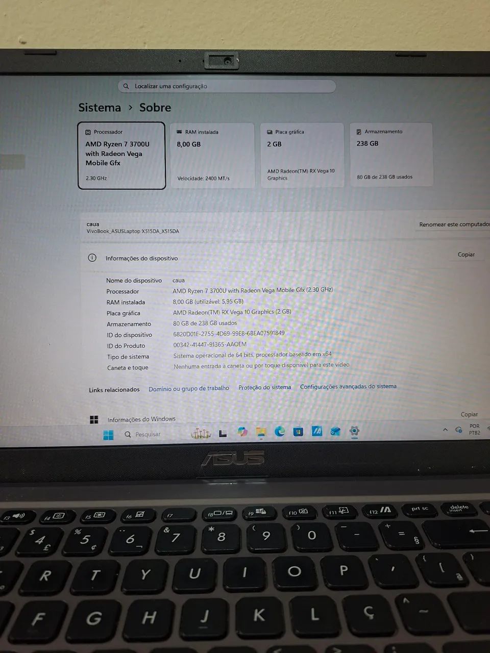 Notebook Asus Ryzen 7 - Foto 4
