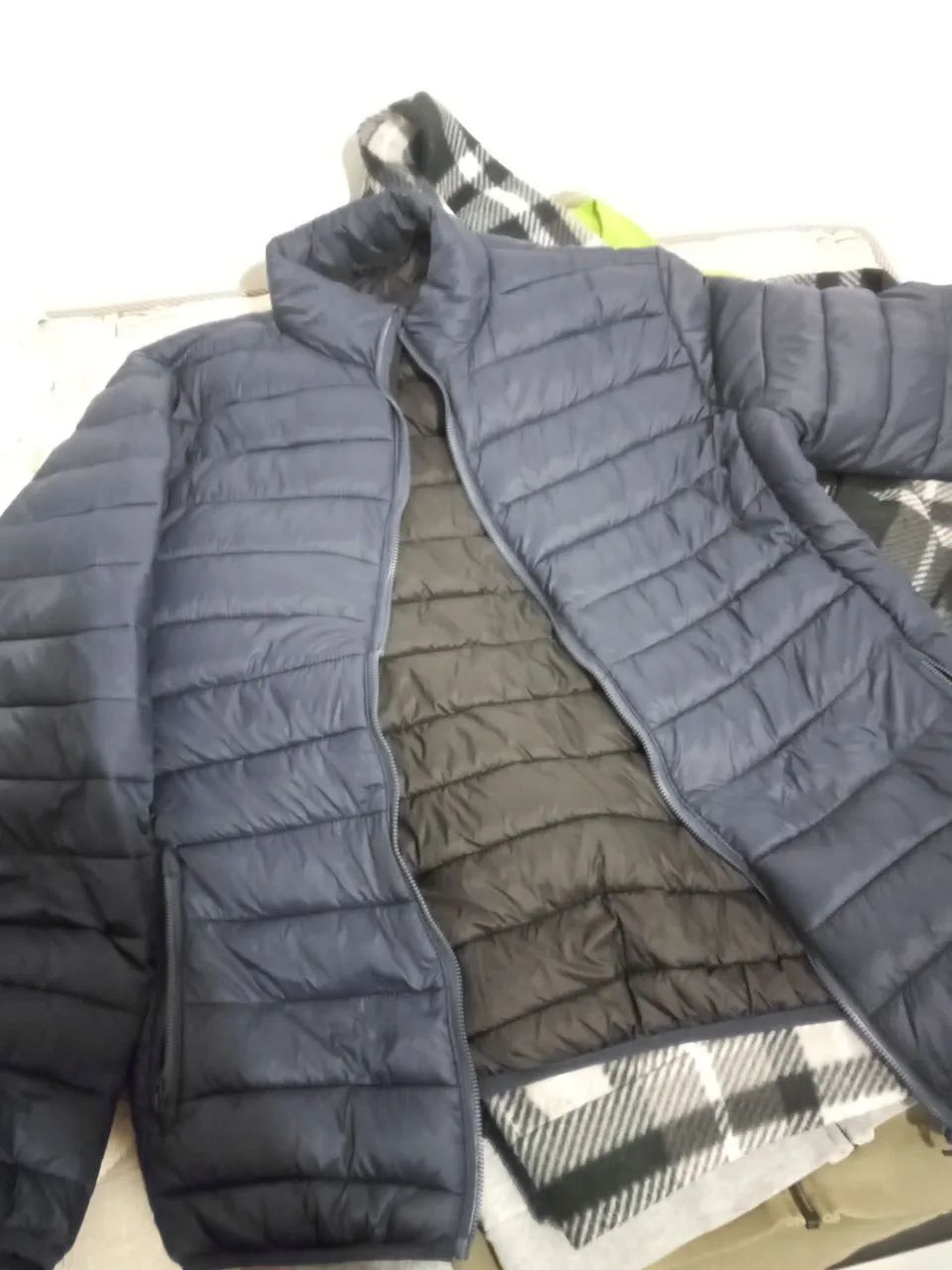 JAQUETA PUFFER AZUL G pra GG 42/44 - Foto 4