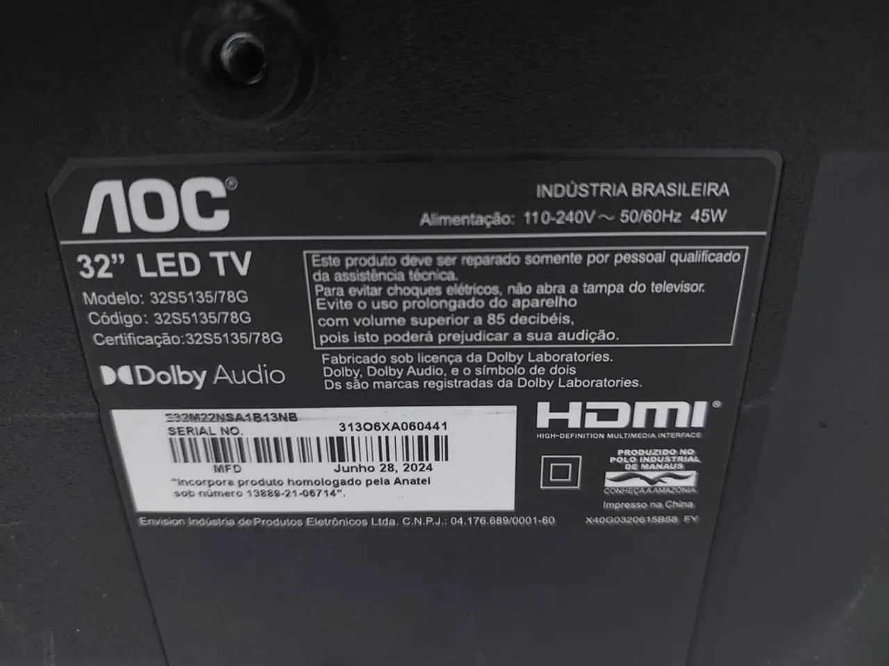 TV 32 polegadas AOC (com Roku TV) - Foto 3